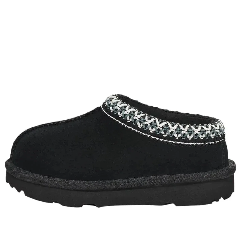 UGG Tasman II 1019066T-BLK Slippers Toddlers 5 Black Suede Slip-On Shoes RHS9203